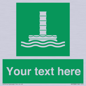 Custom sign safe condition Evacuation chute 